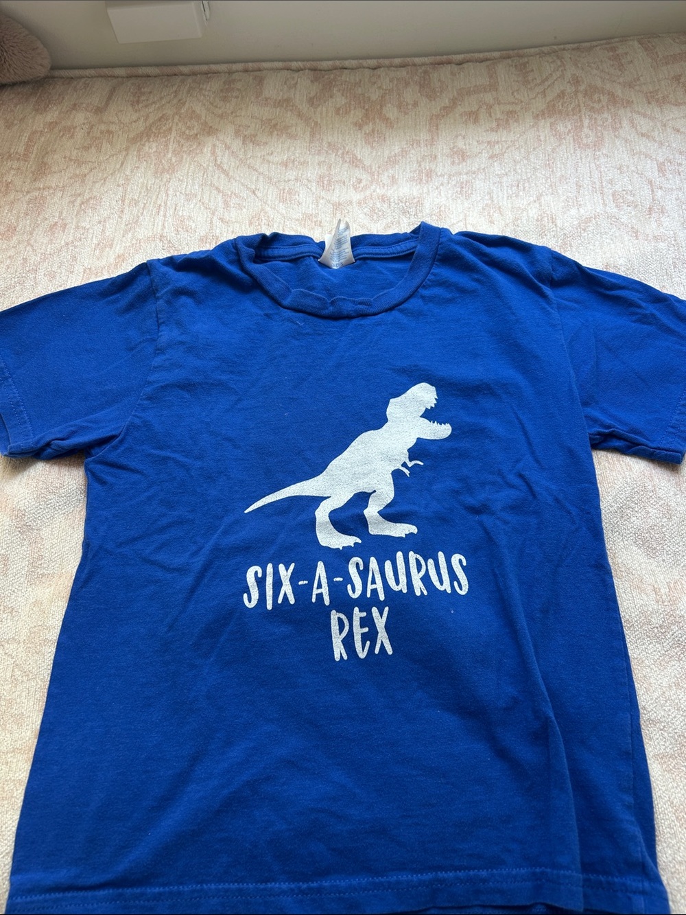 Cat & Jack Royal Blue Six-A-Saurus Rex Graphic Tee